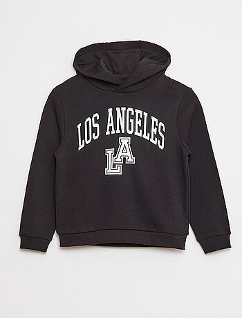 Felpa con cappuccio in tessuto felpato