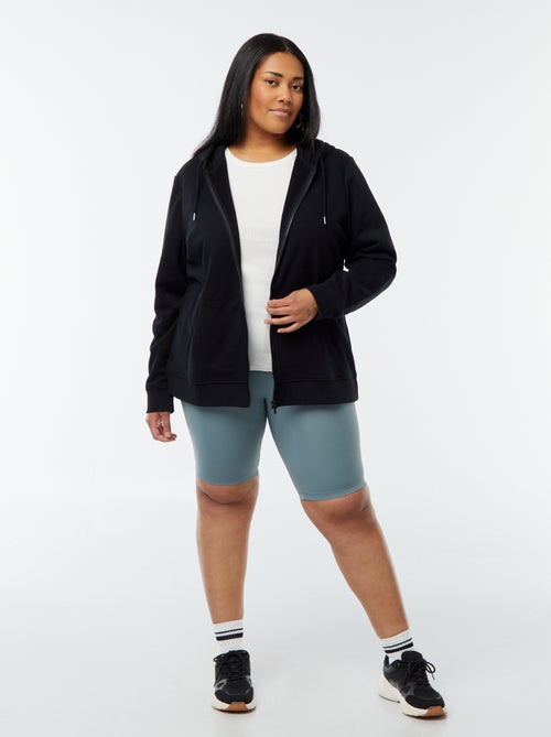 Felpa con cappuccio in tessuto felpato caldo - Kiabi