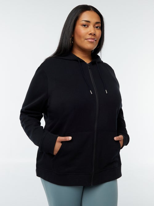 Felpa con cappuccio in tessuto felpato caldo - Kiabi