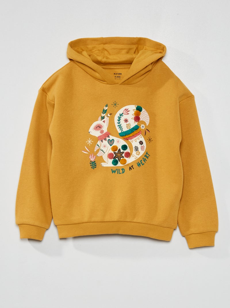 Felpa Con Cappuccio In Tessuto Felpato Giallo 12 00 Kiabi