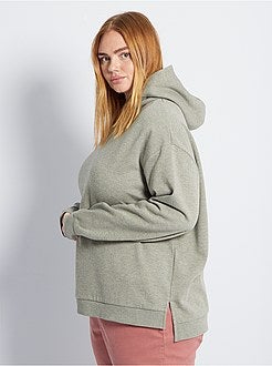 Felpa con cappuccio in tessuto felpato - Kiabi