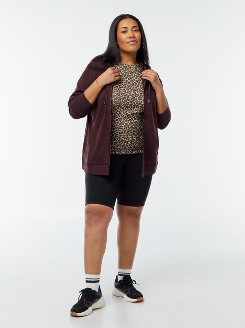 Felpa con cappuccio in tessuto felpato - Kiabi