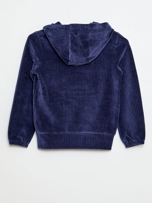 Felpa con cappuccio in velluto a coste - Kiabi