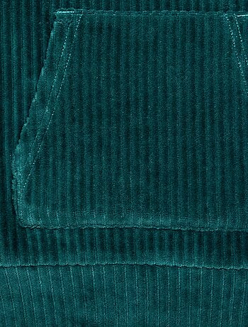 Felpa con cappuccio in velluto a coste