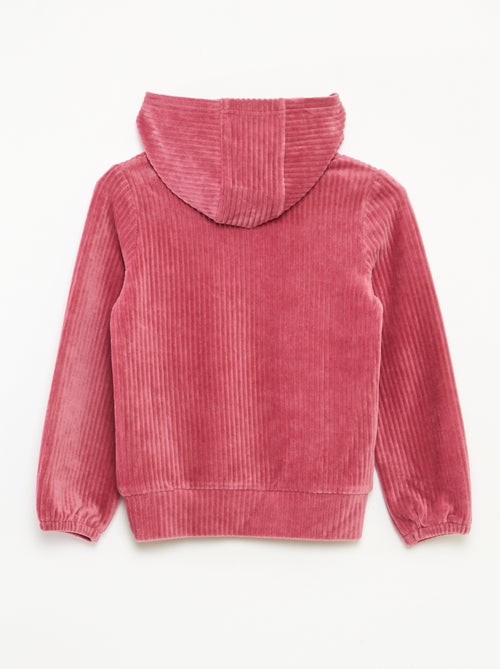 Felpa con cappuccio in velluto a coste - Kiabi