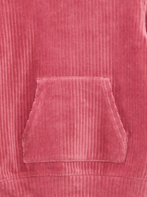 Felpa con cappuccio in velluto a coste - Kiabi