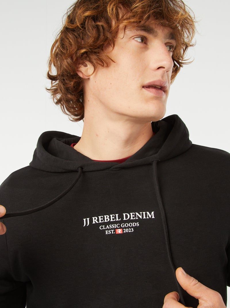 Felpa con cappuccio 'JJ Rebel' nero - Kiabi