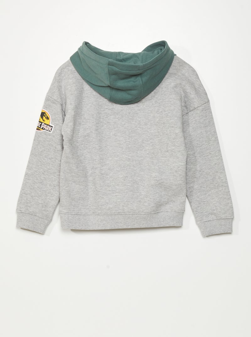 Felpa con cappuccio in maglia piqué - GRIGIO - Uomo - 25.00