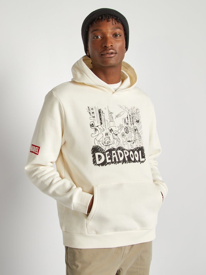 Felpa con cappuccio 'Marvel' BIANCO - Kiabi