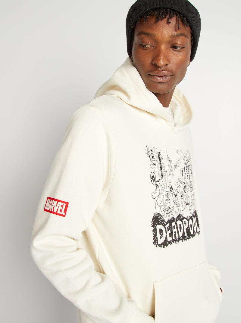 Felpa con cappuccio 'Marvel' BIANCO - Kiabi