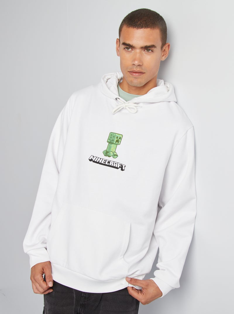 Felpa con cappuccio 'Minecraft' bianco - Kiabi