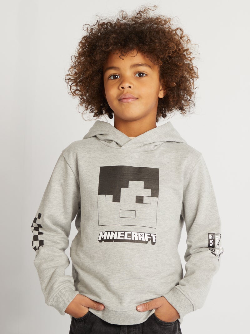 Felpa con cappuccio 'Minecraft' GRIGIO - Kiabi