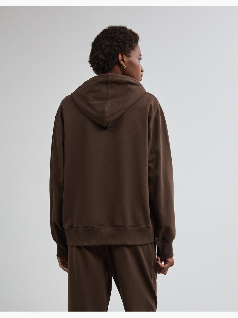 Felpa con cappuccio, mo fashion Marrone - Kiabi
