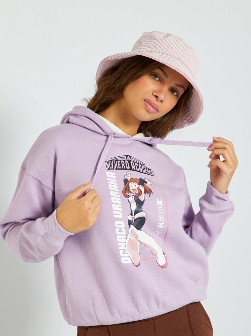 Felpa con cappuccio 'My Hero Academia' VIOLA - Kiabi