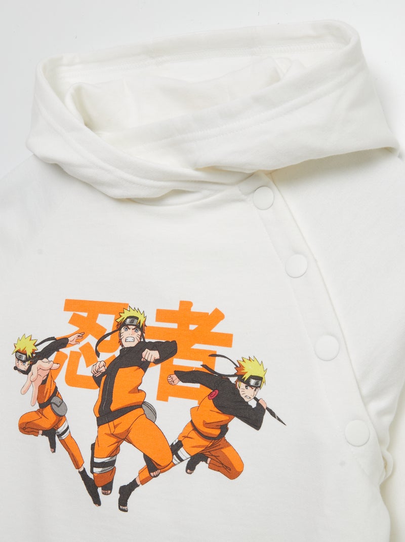 Felpa con cappuccio 'Naruto' - collezione facile da indossare BIANCO - Kiabi