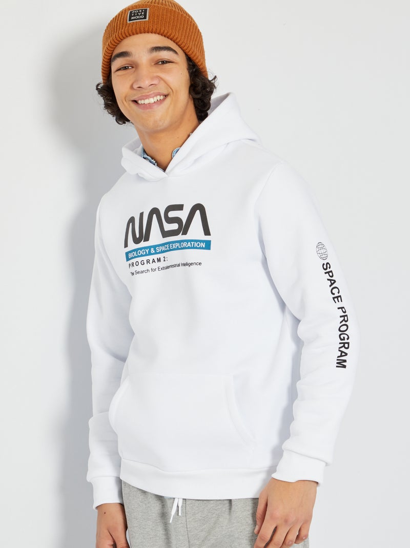 Felpa con cappuccio 'Nasa' BIANCO - Kiabi