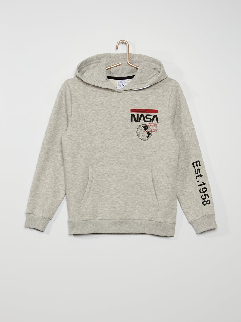 Felpa Con Cappuccio Nasa Grigio 22 00 Kiabi
