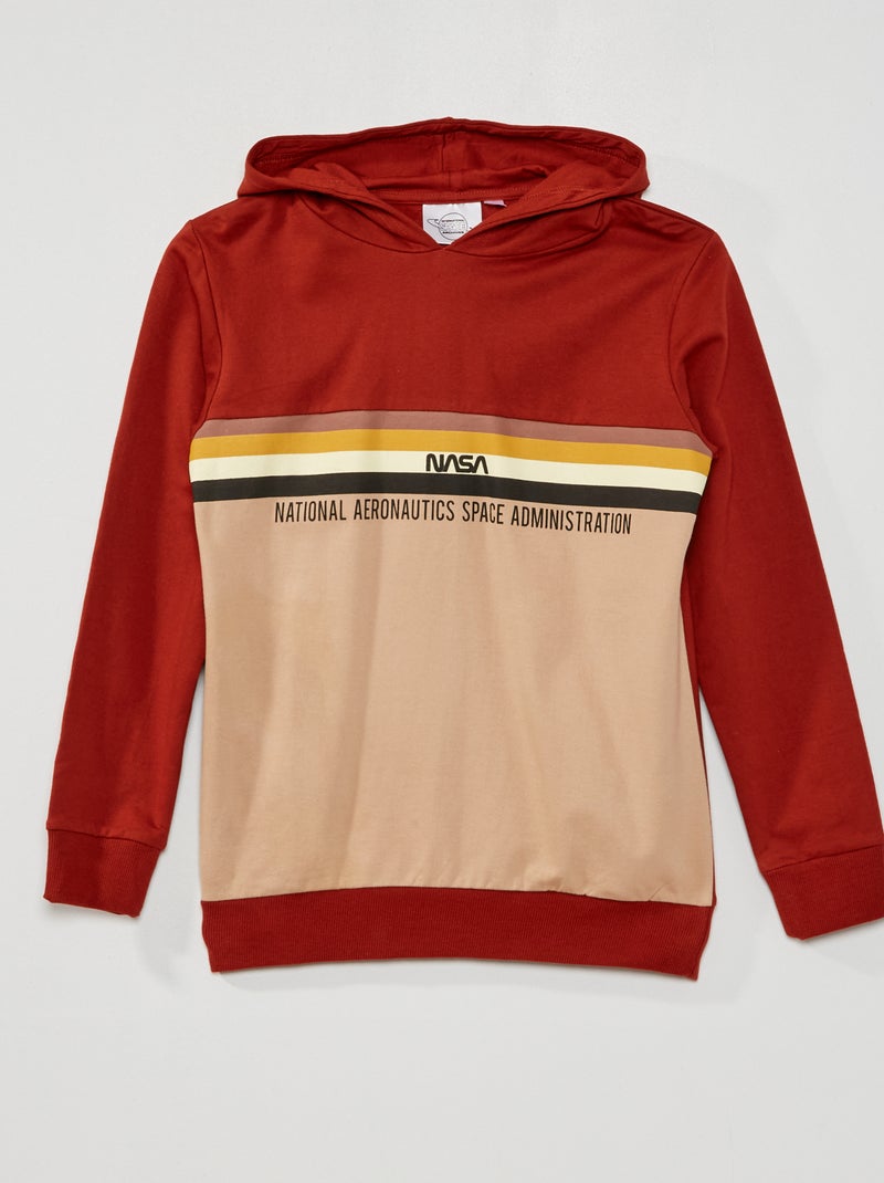 Felpa con cappuccio 'NASA' MARRONE - Kiabi