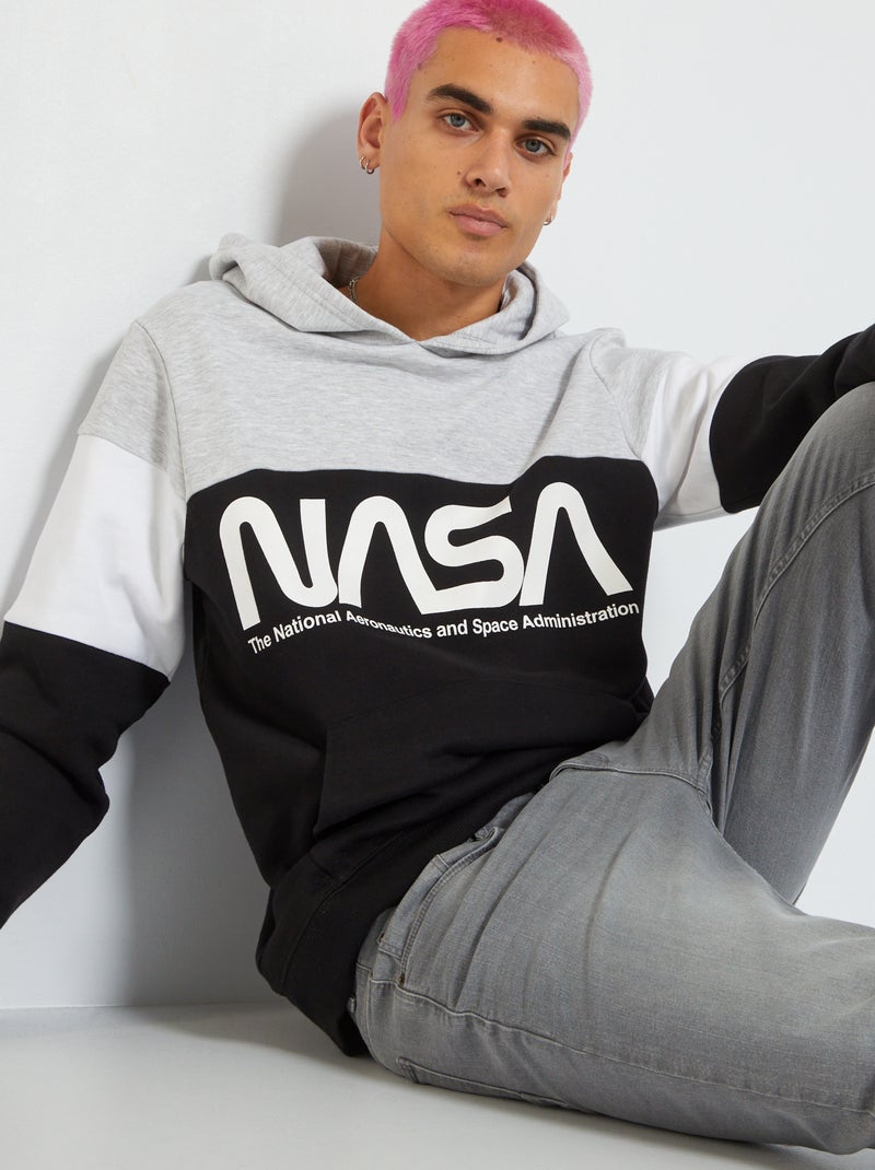Felpa con cappuccio 'NASA' NERO - Kiabi