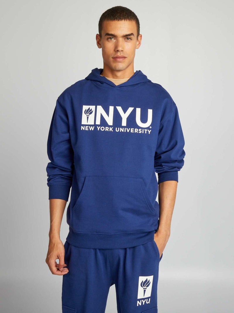 Felpa con cappuccio 'New York University' BLU - Kiabi