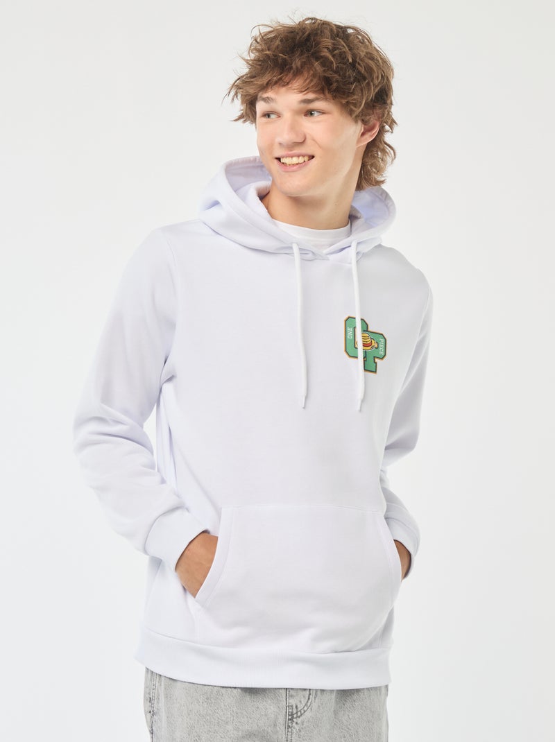 Felpa con cappuccio 'One piece' BIANCO - Kiabi