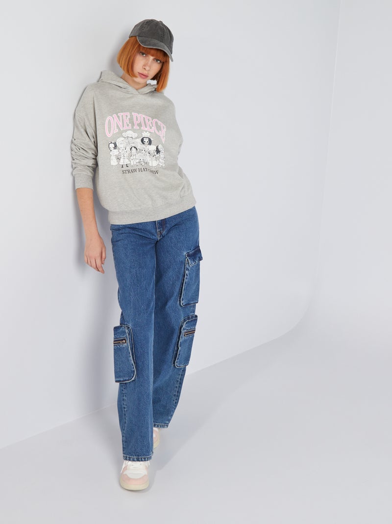 Felpa con cappuccio 'One Piece' GRIGIO - Kiabi