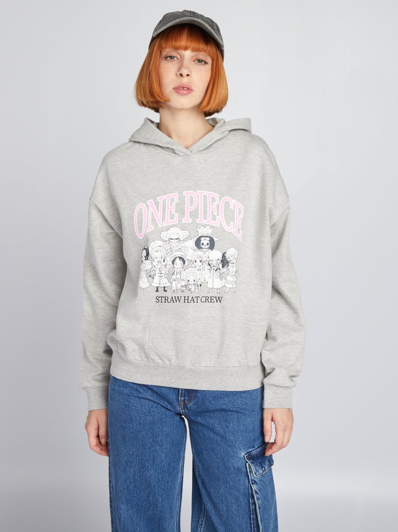 Felpa con cappuccio 'One Piece' GRIGIO - Kiabi