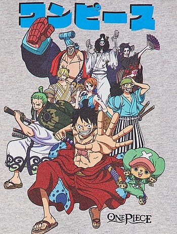 Felpa girocollo con stampa One Piece