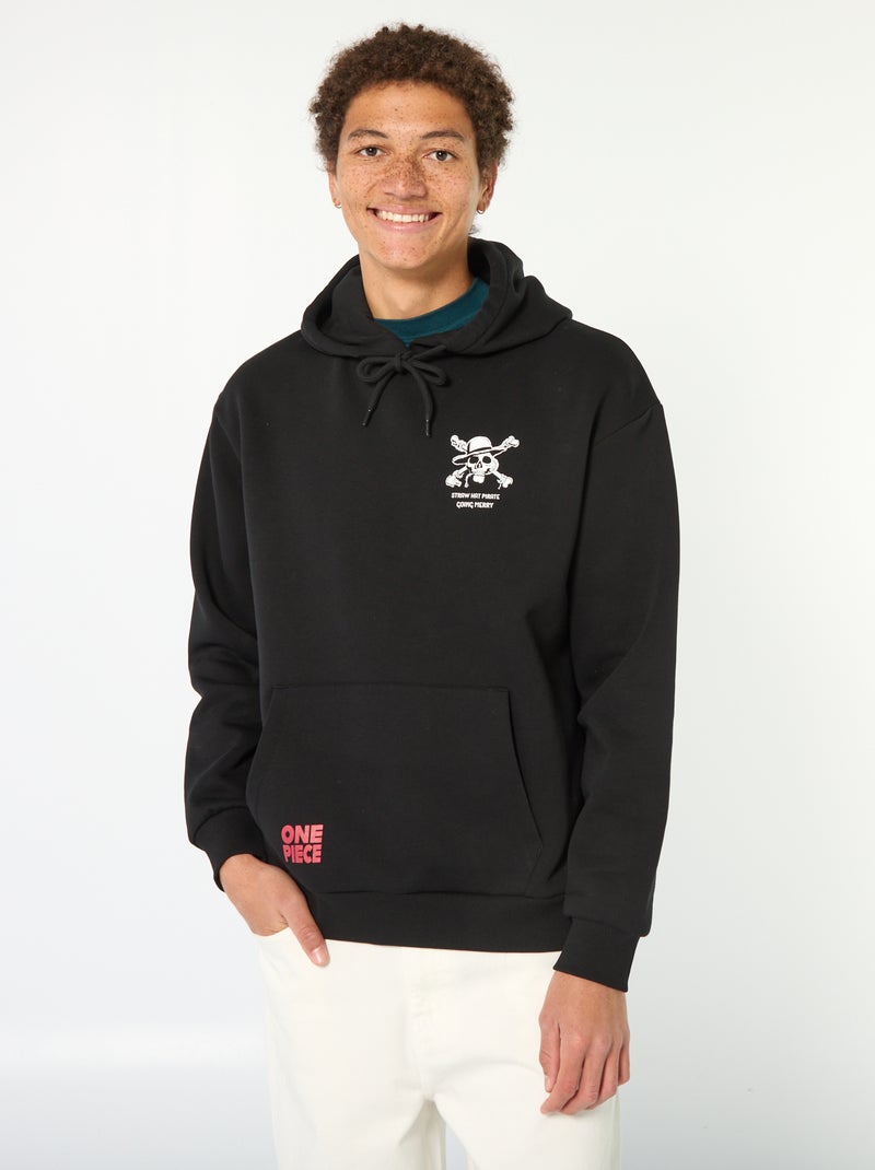 Felpa con cappuccio 'One piece' Nero - Kiabi