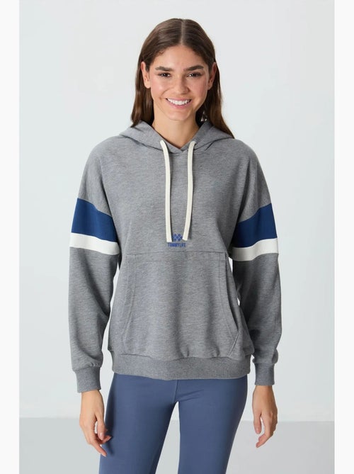 Felpa con cappuccio oversize color block tommy - Kiabi Felpa con cappuccio oversize color block tommy - Kiabi
