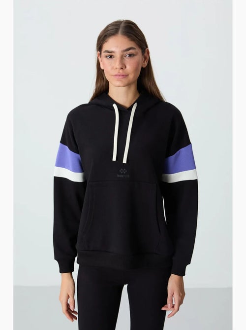 Felpa con cappuccio oversize color block tommy - Kiabi