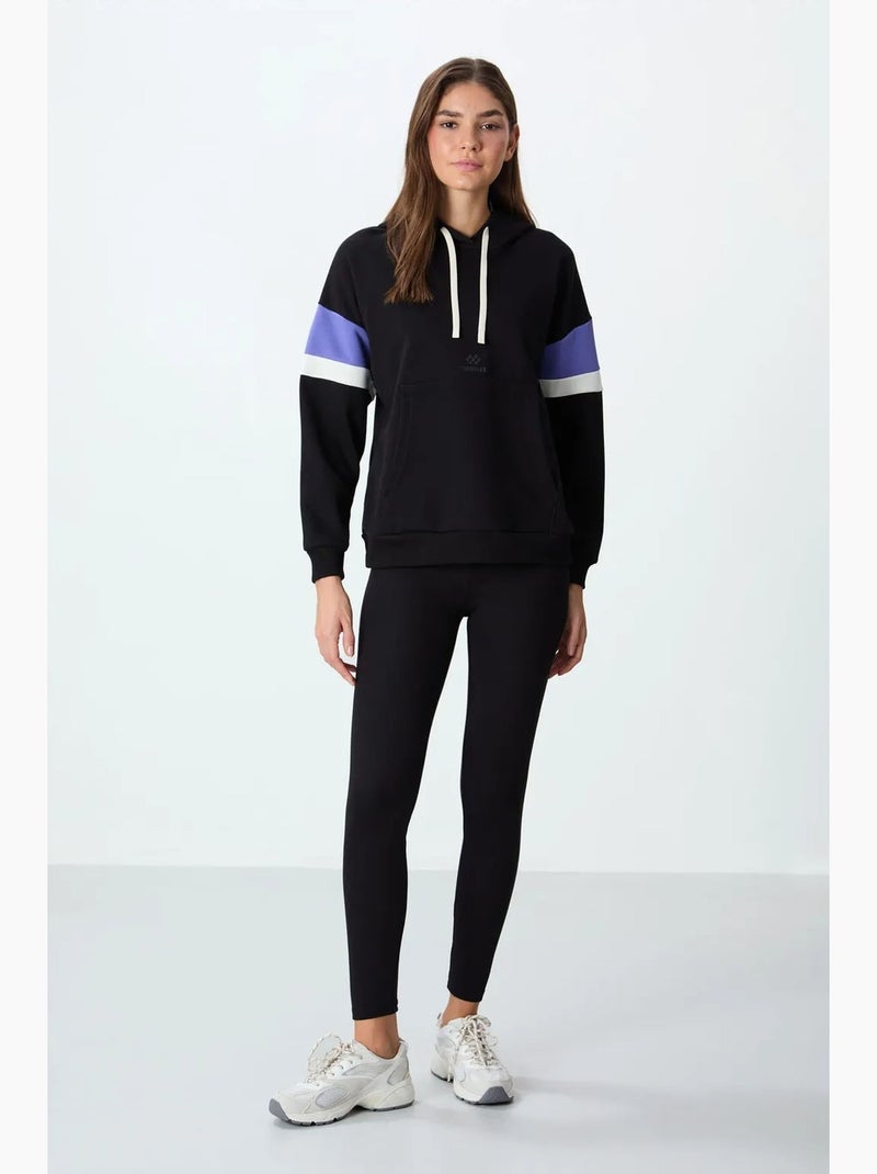 Felpa con cappuccio oversize color block tommy Nero - Kiabi