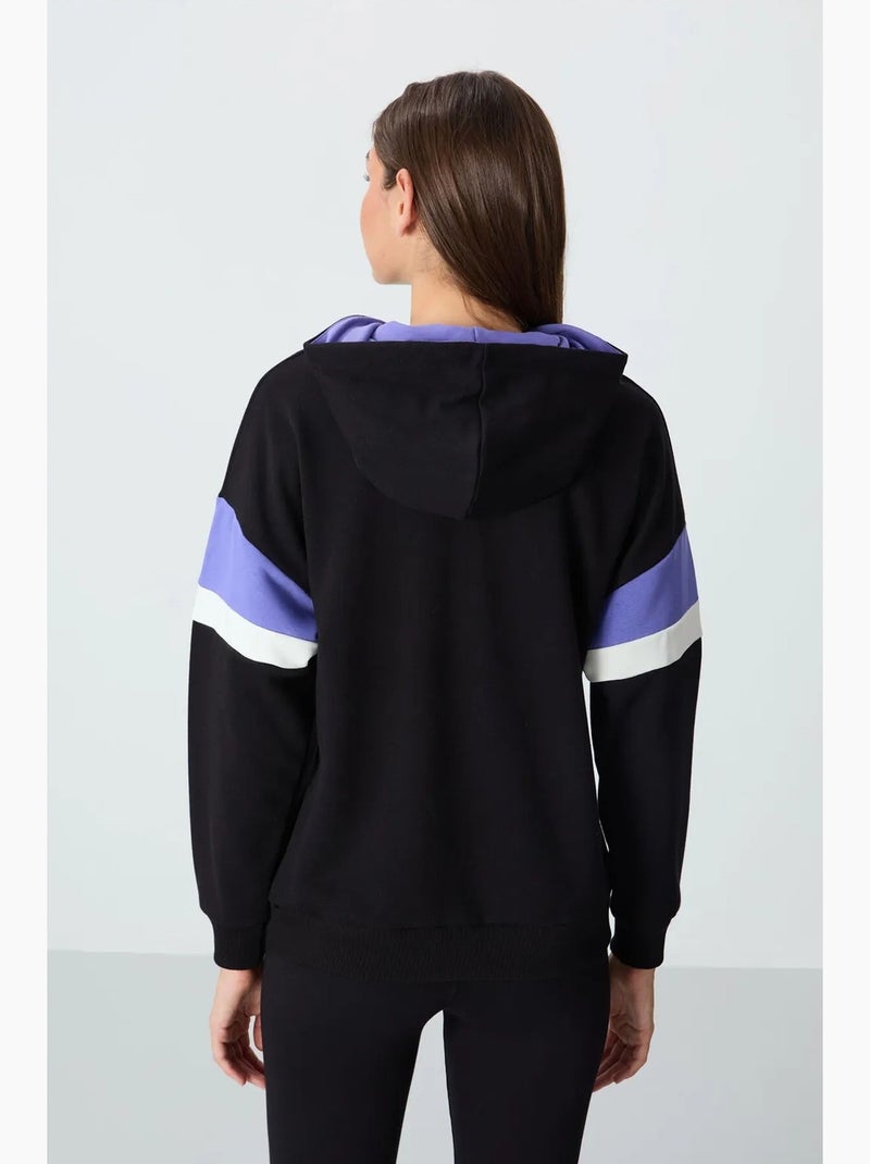 Felpa con cappuccio oversize color block tommy Nero - Kiabi