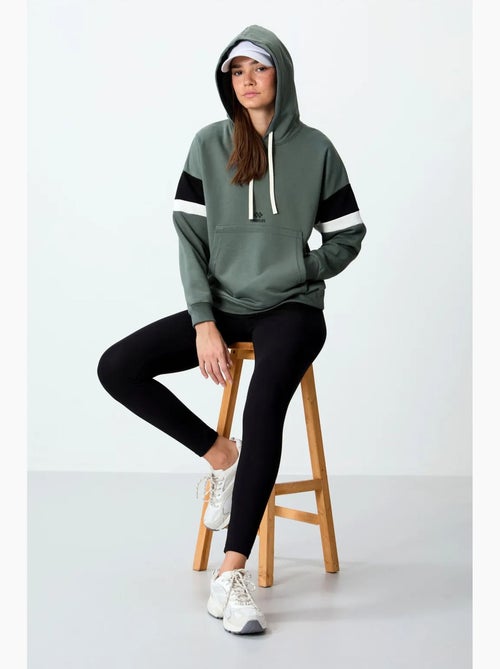 Felpa con cappuccio oversize color block tommy - Kiabi