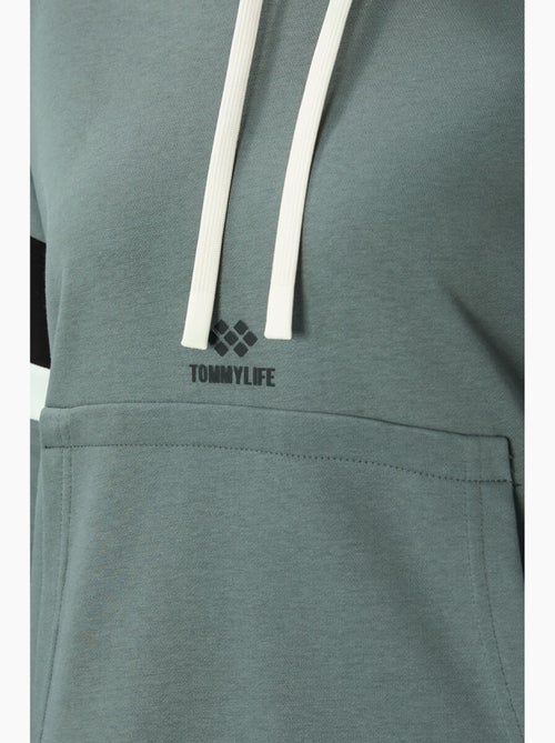 Felpa con cappuccio oversize color block tommy - Kiabi