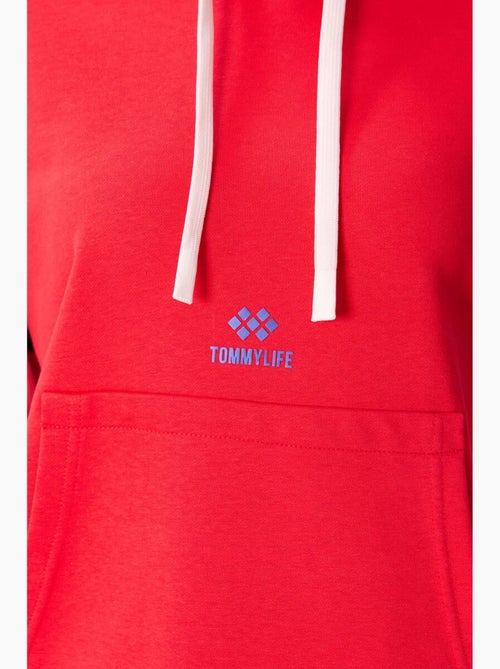 Felpa con cappuccio oversize color block tommy - Kiabi Felpa con cappuccio oversize color block tommy - Kiabi