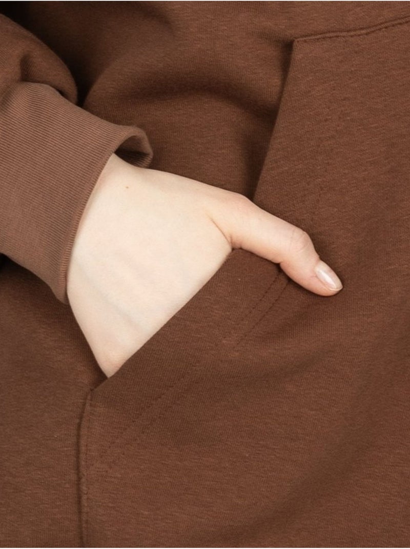 Felpa con cappuccio oversize con tasca a marsupio hiccup Marrone - Kiabi
