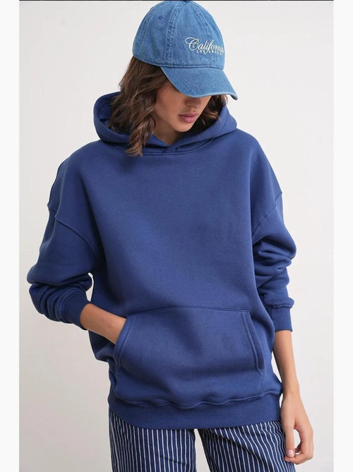 Felpa con cappuccio oversize con tasca mixray - Kiabi Felpa con cappuccio oversize con tasca mixray - Kiabi