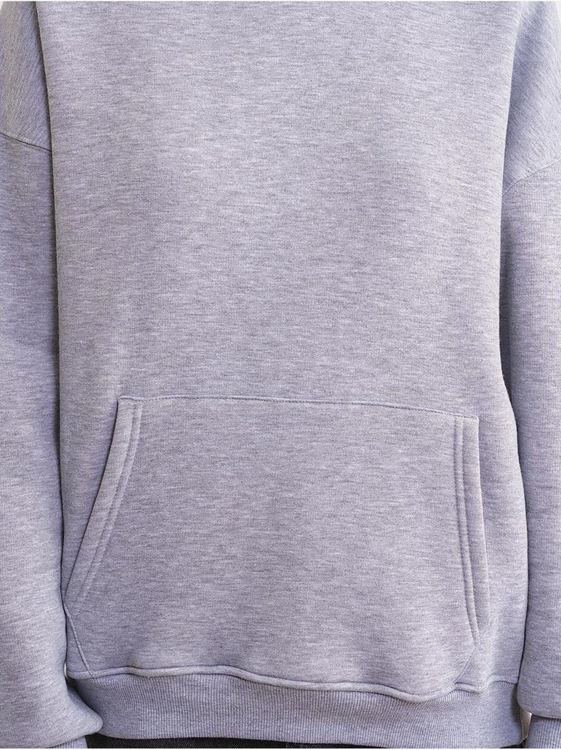 Felpa con cappuccio oversize con tasca mixray Grigio - Kiabi