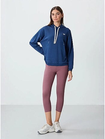 Felpa con cappuccio oversize e tasca tommy