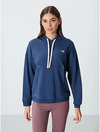 Felpa con cappuccio oversize e tasca tommy