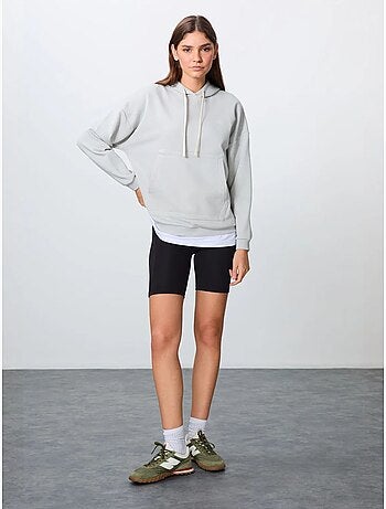 Felpa con cappuccio oversize e tasca tommy