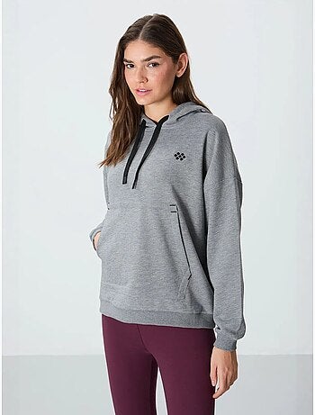 Felpa con cappuccio oversize e tasca tommy