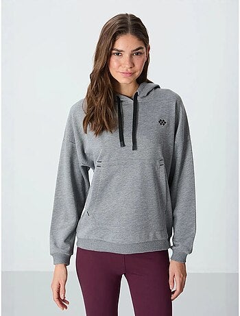 Felpa con cappuccio oversize e tasca tommy