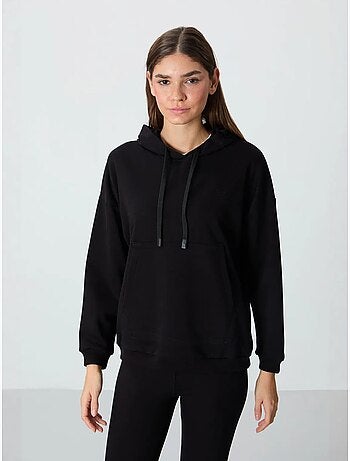 Felpa con cappuccio oversize e tasca tommy