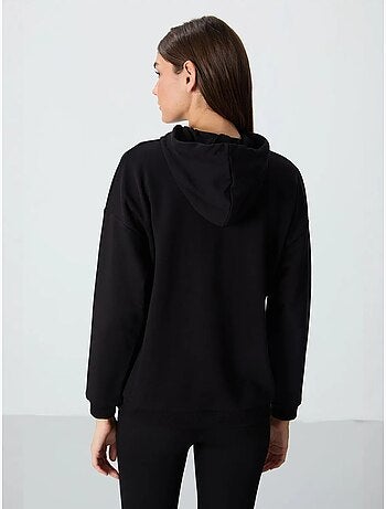 Felpa con cappuccio oversize e tasca tommy