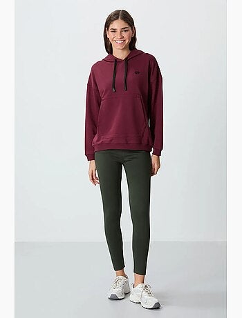Felpa con cappuccio oversize e tasca tommy