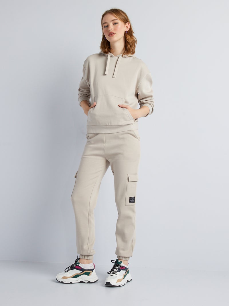 Felpa con cappuccio oversize GRIGIO - Kiabi