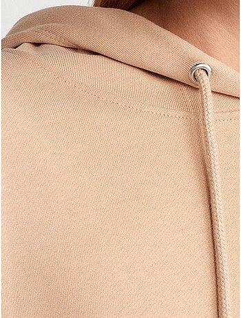 Felpa con cappuccio oversize in cotone con spacco dilvin