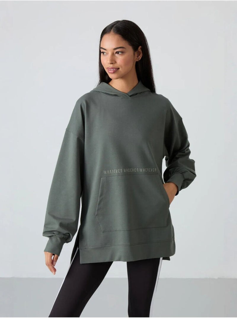 Felpa con cappuccio oversize stampata e tasca tommy Multicolore - Kiabi
